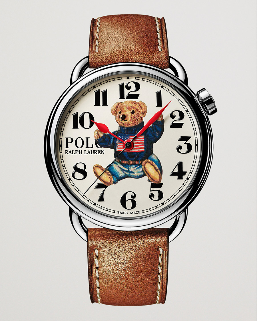 Uomini | Polo Ralph Lauren 42mm Automatic Flag Bear White Dial | Polo Ralph Lauren | 42mm Automatic Flag Bear White Dial