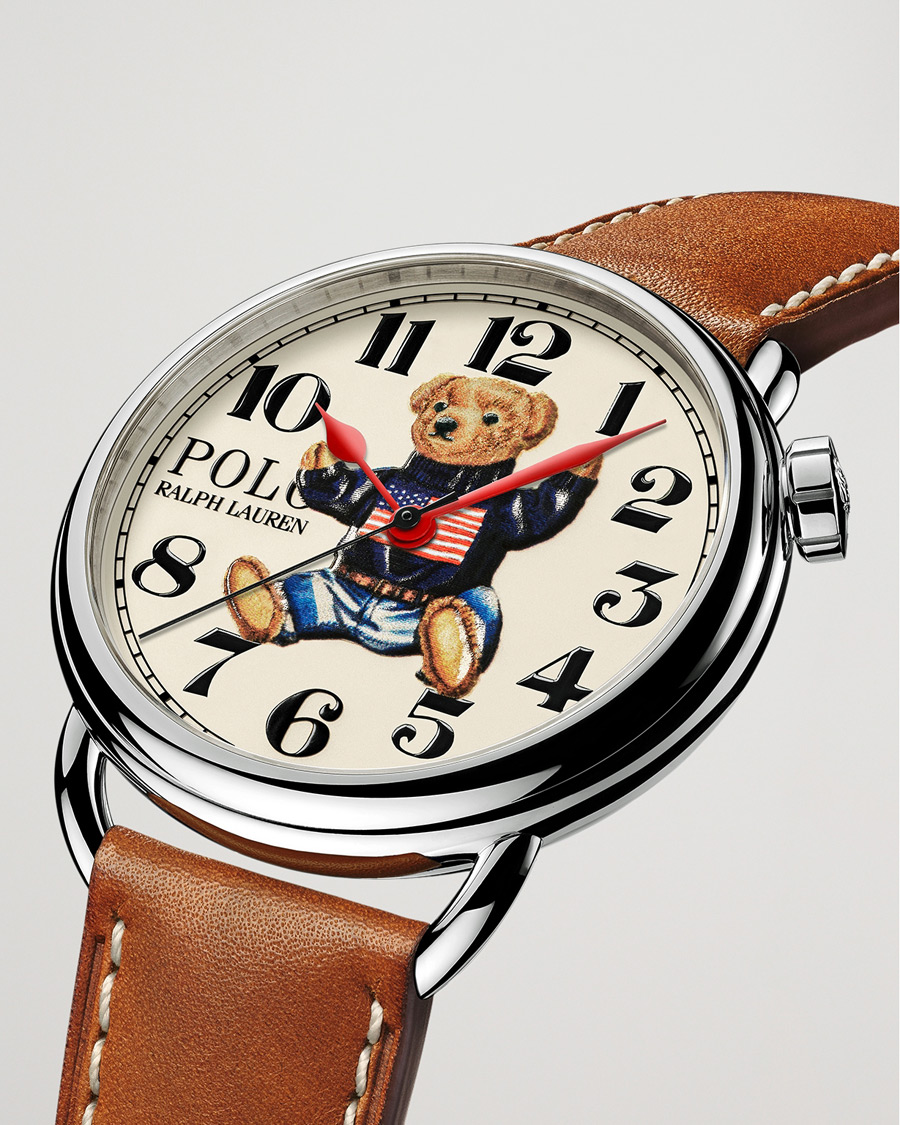 Uomini | Polo Ralph Lauren 42mm Automatic Flag Bear White Dial | Polo Ralph Lauren | 42mm Automatic Flag Bear White Dial