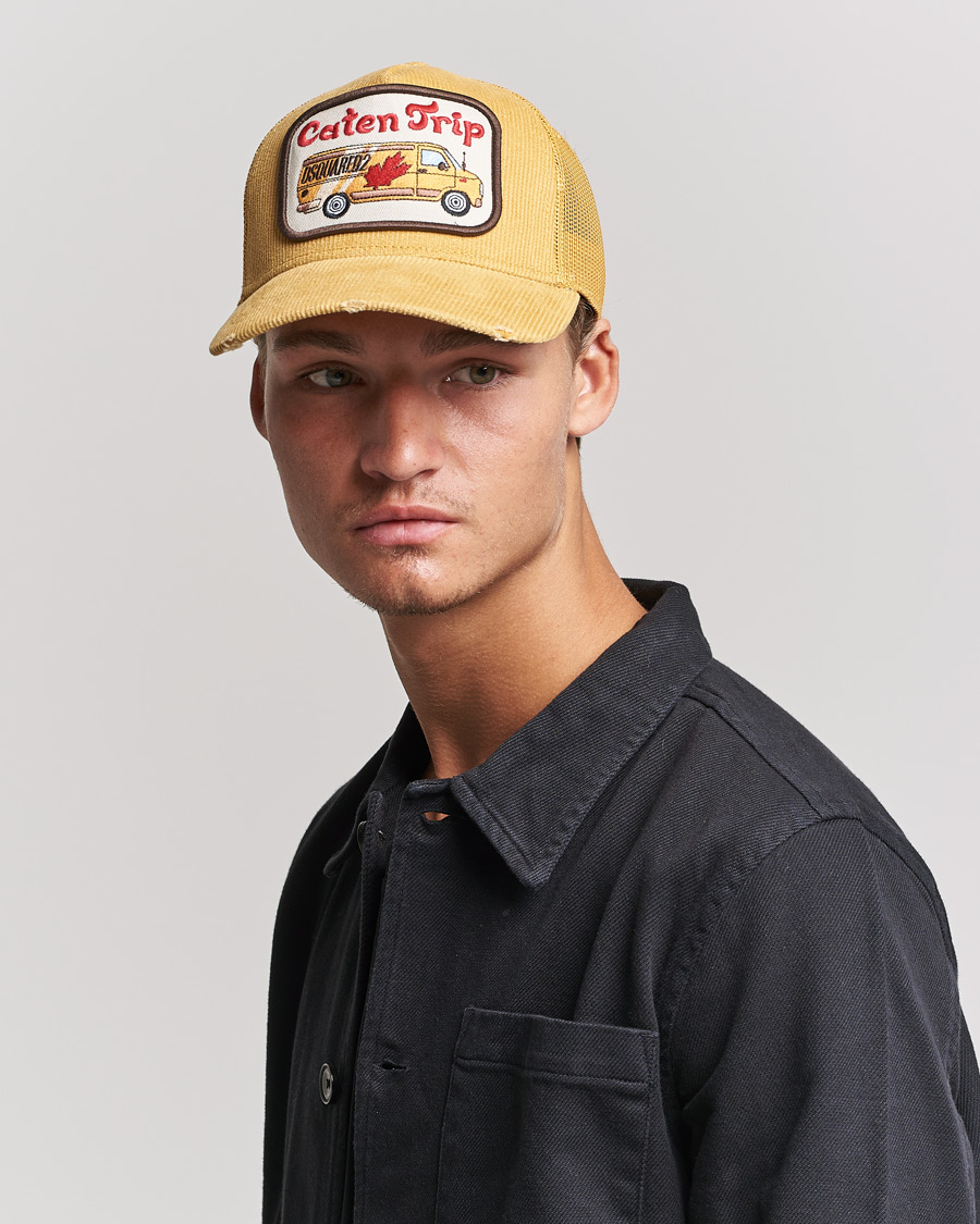 Uomini | Dsquared2 Caten Trip Baseball Cap Mustard | Dsquared2 | Caten Trip Baseball Cap Mustard
