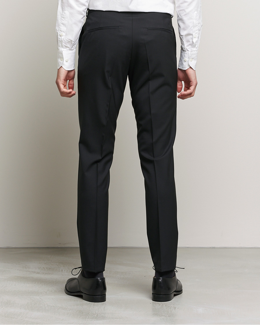 Uomini | Pantaloni | Oscar Jacobson | Denz Super 120's Wool Trousers Black