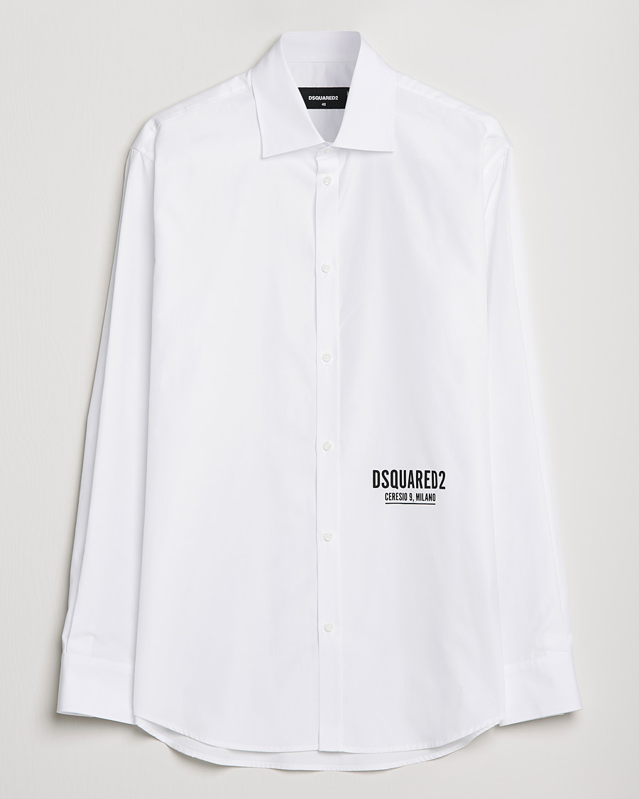 Uomini | Camicie | Dsquared2 | Poplin Dress Shirt White