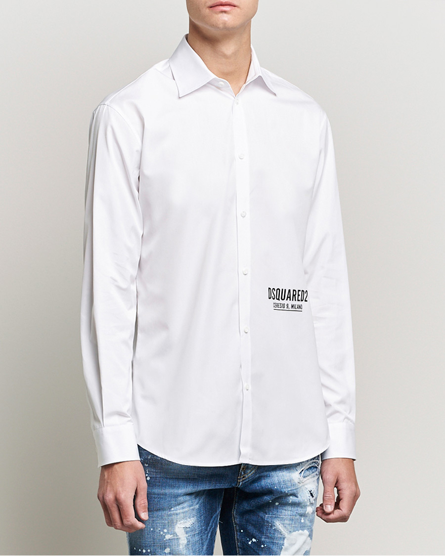 Uomini | Camicie | Dsquared2 | Poplin Dress Shirt White
