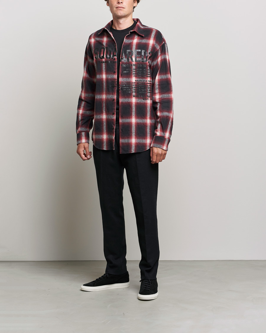 Uomini | Camicie | Dsquared2 | Plaid Shirt Red/Black
