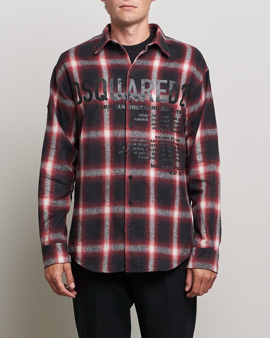 Uomini | Camicie | Dsquared2 | Plaid Shirt Red/Black