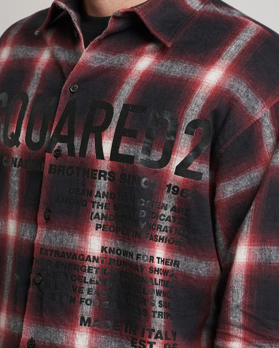 Uomini | Camicie | Dsquared2 | Plaid Shirt Red/Black