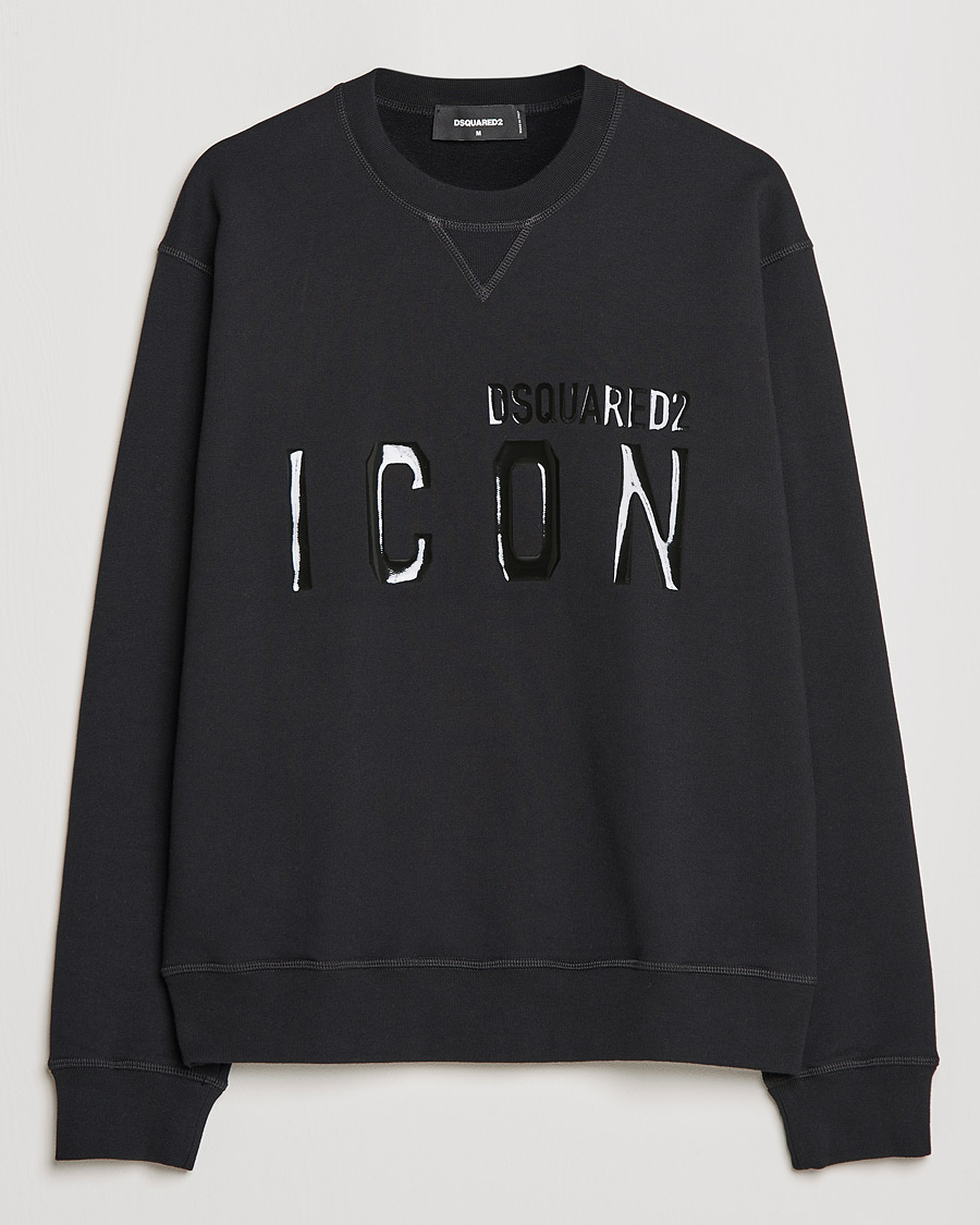 Uomini | Maglieria | Dsquared2 | Icon Tonal Logo Sweatshirt Black