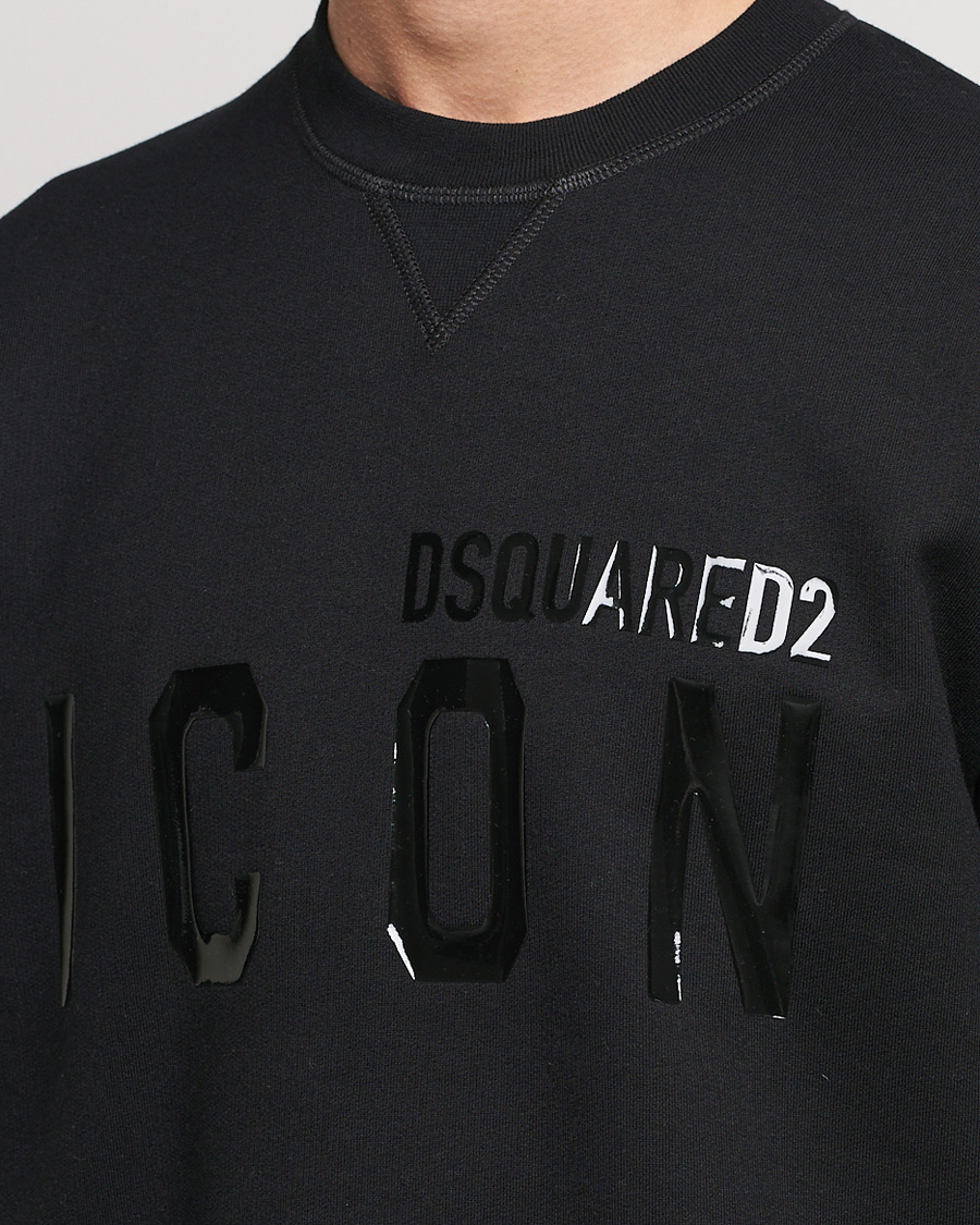 Uomini | Maglieria | Dsquared2 | Icon Tonal Logo Sweatshirt Black
