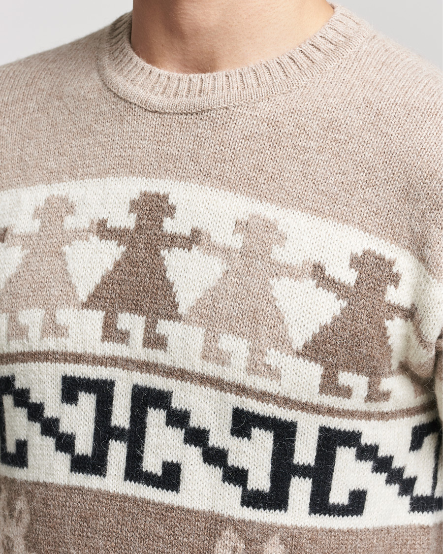 Uomini | Maglieria | Dsquared2 | Llamas Heavy knitted Sweater Beige