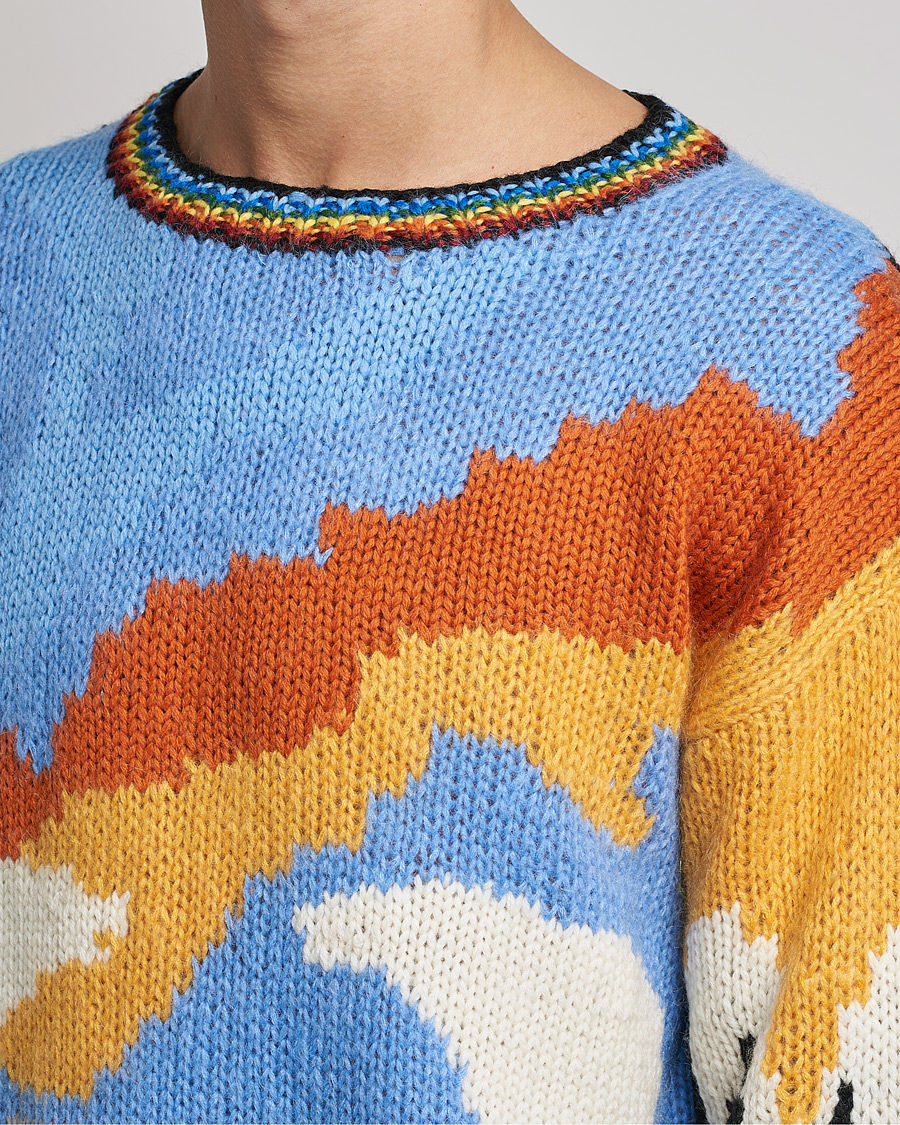 Uomini | Maglieria | Dsquared2 | Bear Dawns Knitted Sweater Blue/White