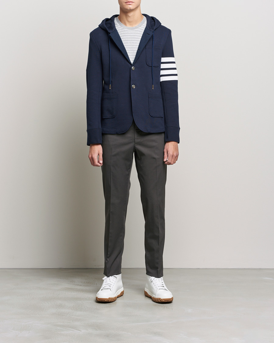Uomini | Blazers | Thom Browne | Hooded Sport Coat Navy
