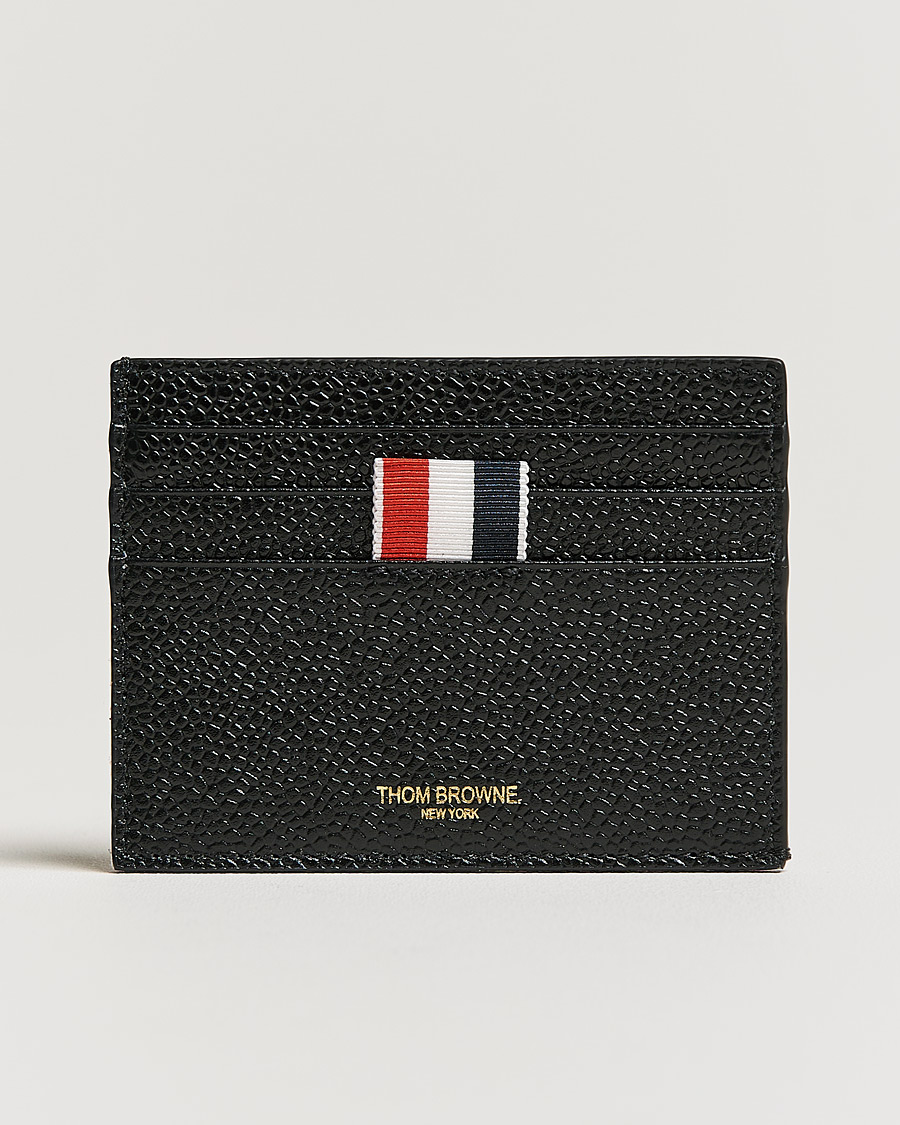Uomini | Thom Browne Double Sided Card Holder Black | Thom Browne | Double Sided Card Holder Black