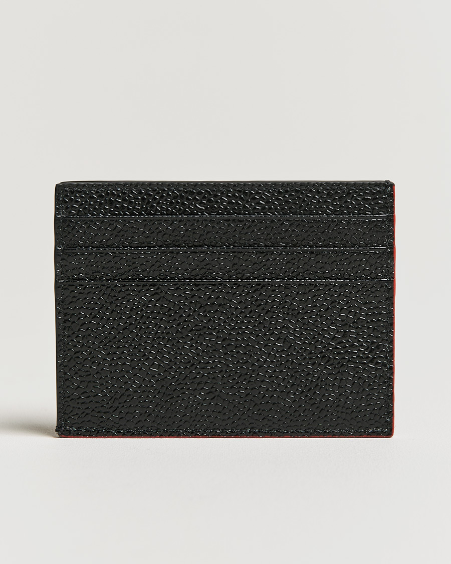 Uomini | Thom Browne Double Sided Card Holder Black | Thom Browne | Double Sided Card Holder Black