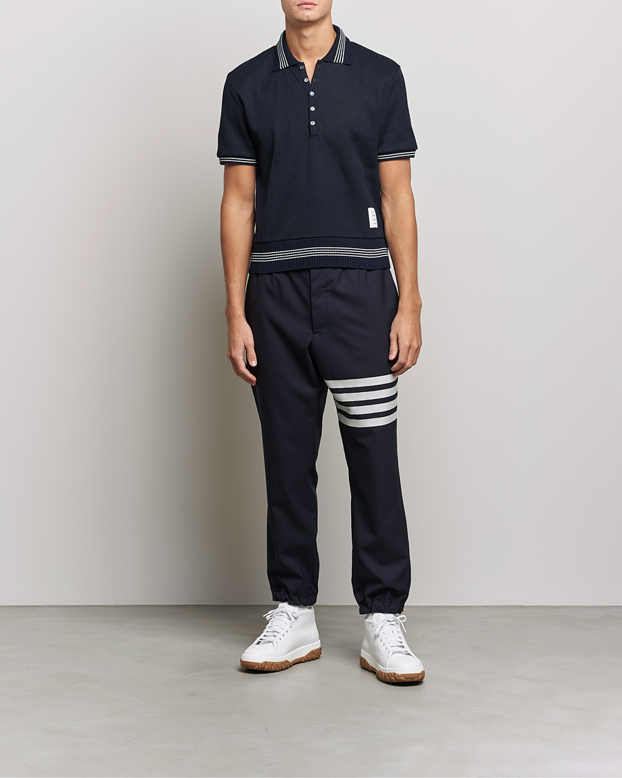 Uomini | Polo | Thom Browne | Rib Cuff Polo Navy