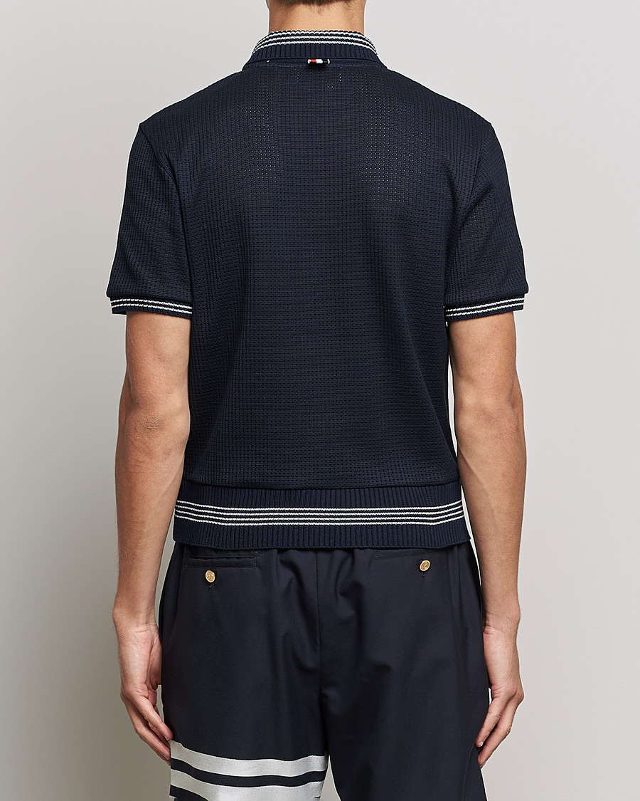 Uomini | Polo | Thom Browne | Rib Cuff Polo Navy