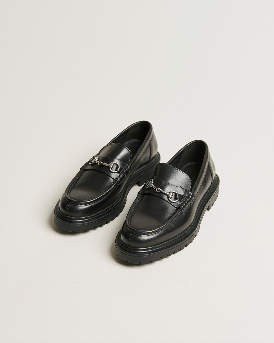 Uomini | GANT Jackmote Leather Horsebit Loafer Black | GANT | Jackmote Leather Horsebit Loafer Black