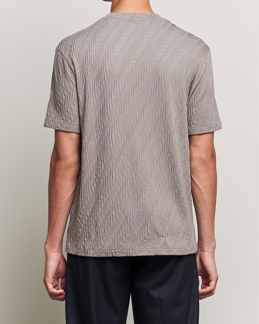 Uomini | T-shirt | Giorgio Armani | Cashmere Blend Chevron T-Shirt Beige