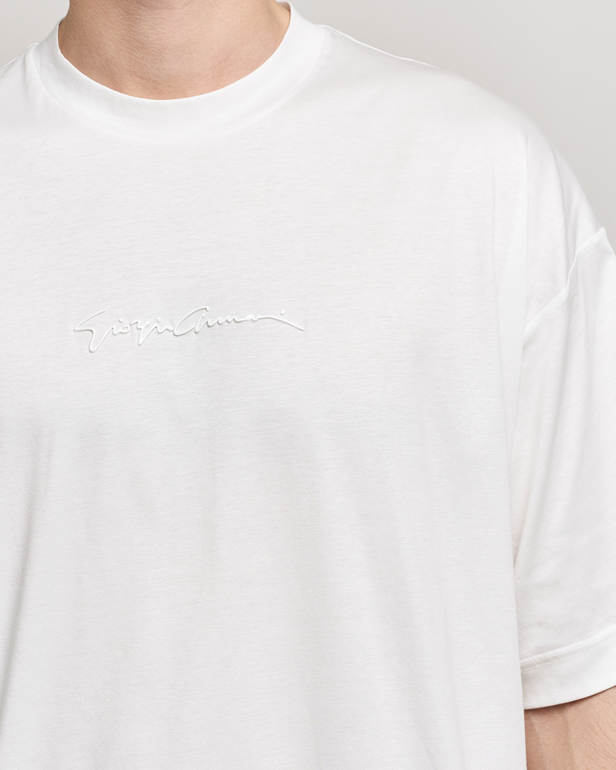 Uomini | T-shirt | Giorgio Armani | Short Sleeve Signature T-Shirt White