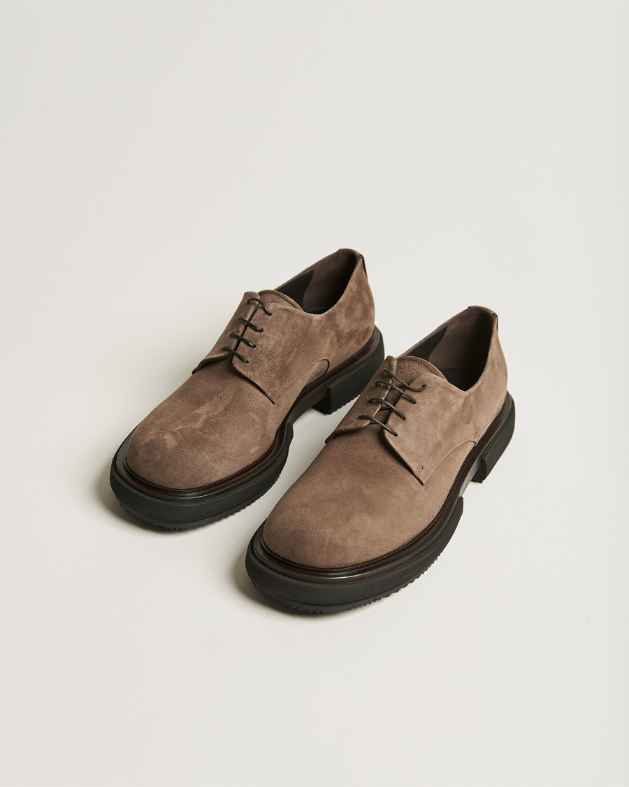 Uomini | Giorgio Armani Plain Derbies Sand Suede | Giorgio Armani | Plain Derbies Sand Suede