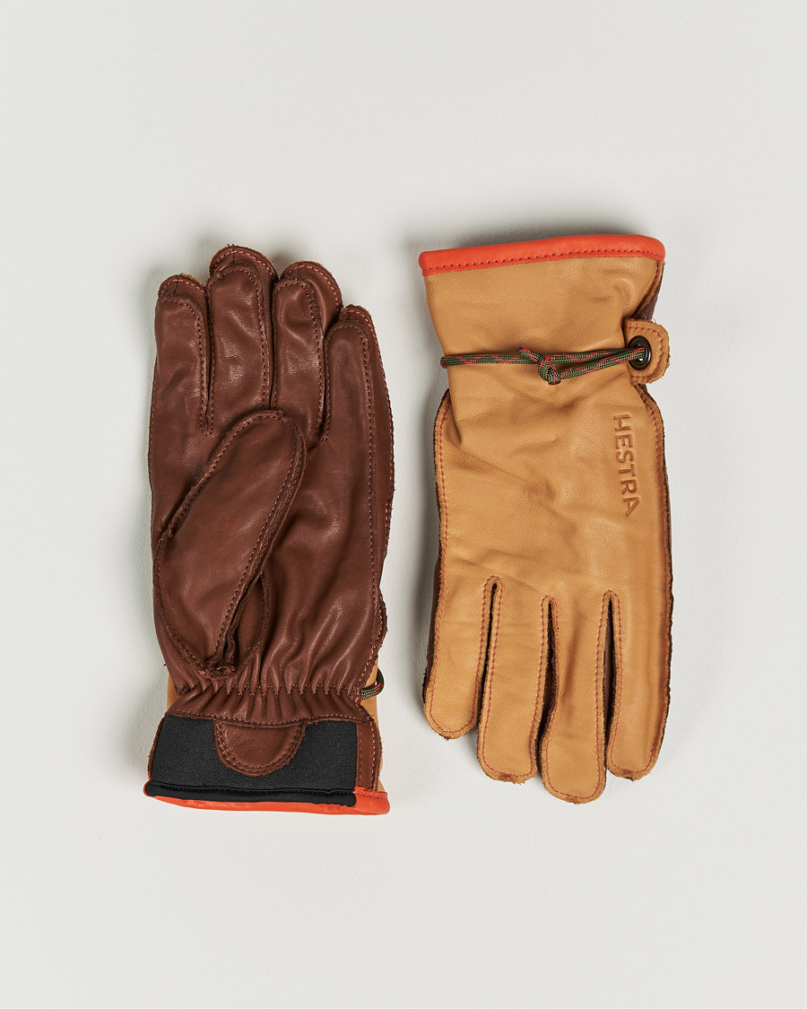 Uomini | Guanti | Hestra | Wakayama Leather Ski Glove Cognac/Brown