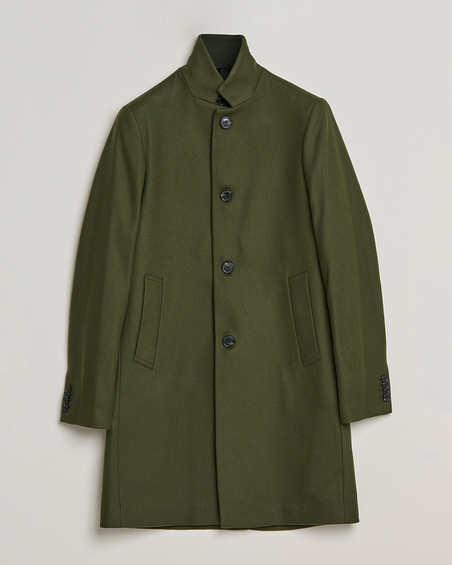 Uomini | Giacche | J.Lindeberg | Holger 2.0 Melton Coat Forest Green