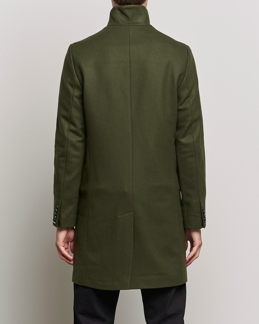 Uomini | Giacche | J.Lindeberg | Holger 2.0 Melton Coat Forest Green
