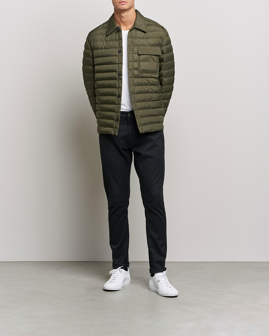 Uomini | Camicie | J.Lindeberg | Gorman Quilted Overshirt Forest Green