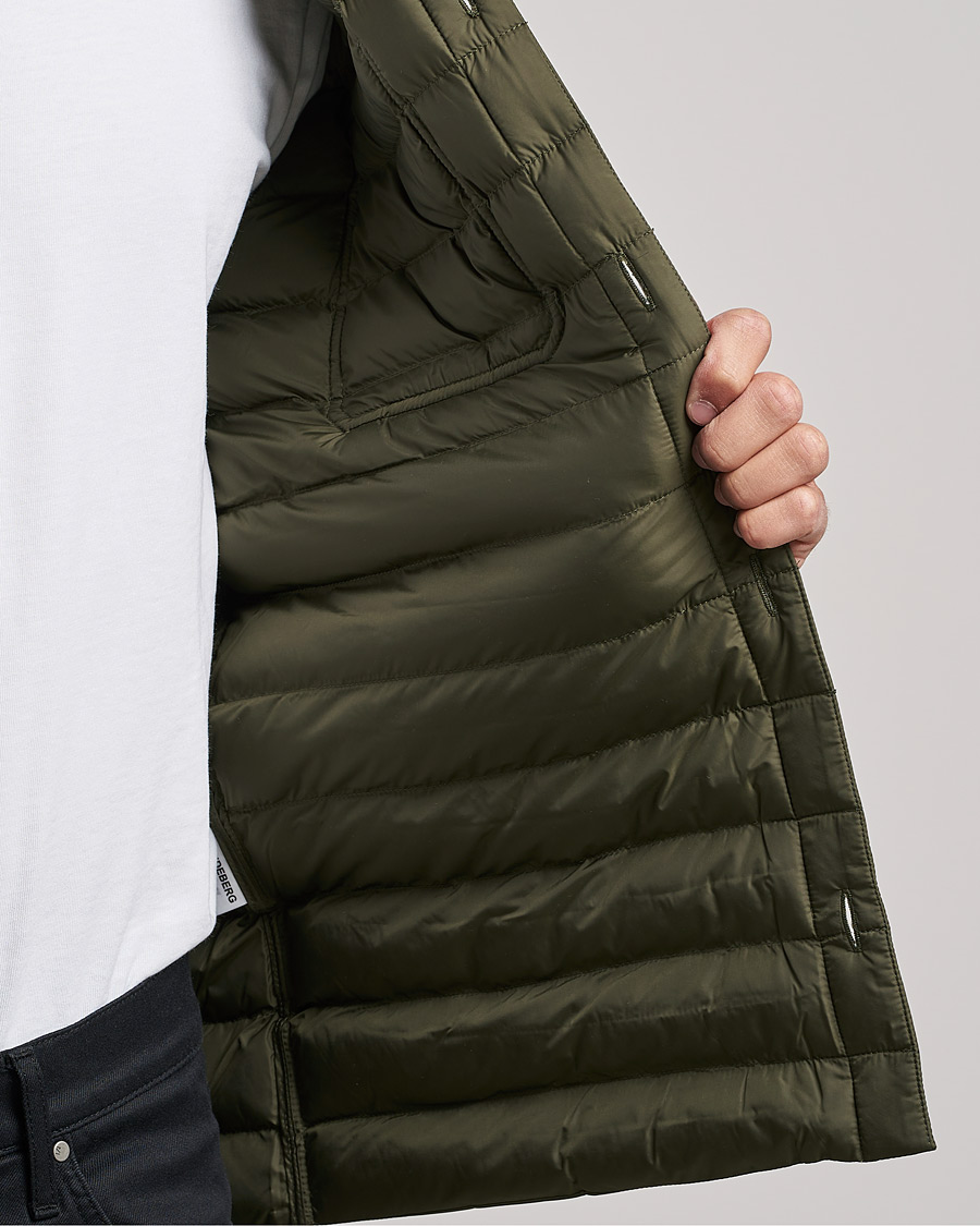 Uomini | Camicie | J.Lindeberg | Gorman Quilted Overshirt Forest Green