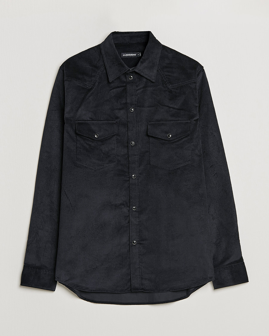 Uomini | Camicie | J.Lindeberg | Tarp Cord Western Overshirt Black