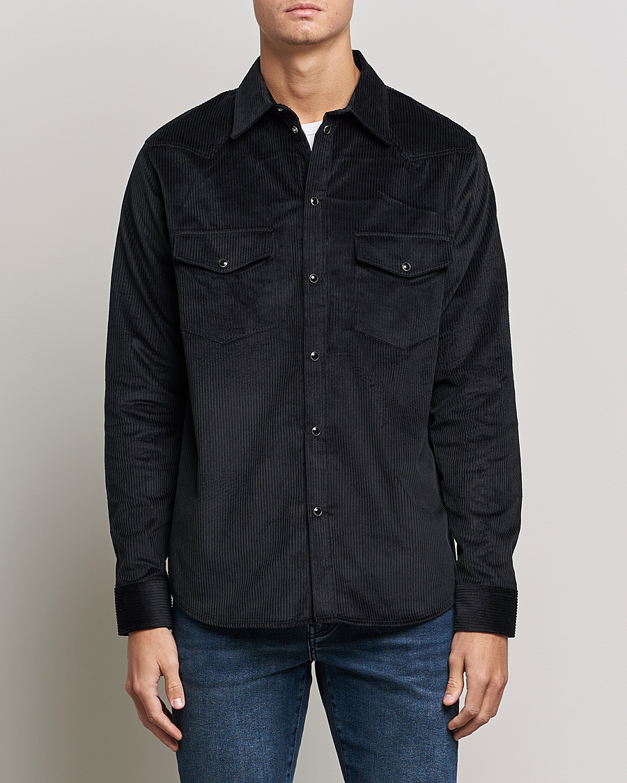 Uomini | Camicie | J.Lindeberg | Tarp Cord Western Overshirt Black