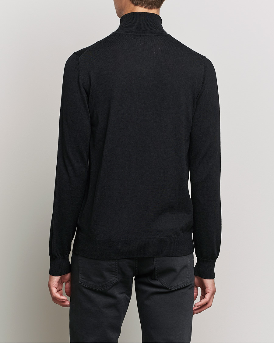 Uomini | Maglieria | J.Lindeberg | Lyd True Merino Polo Black