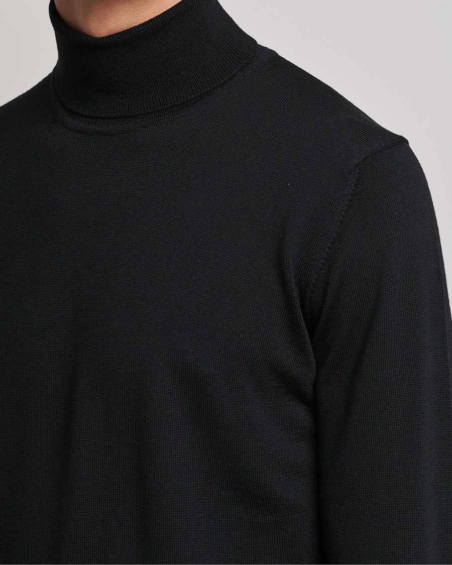Uomini | Maglieria | J.Lindeberg | Lyd True Merino Polo Black