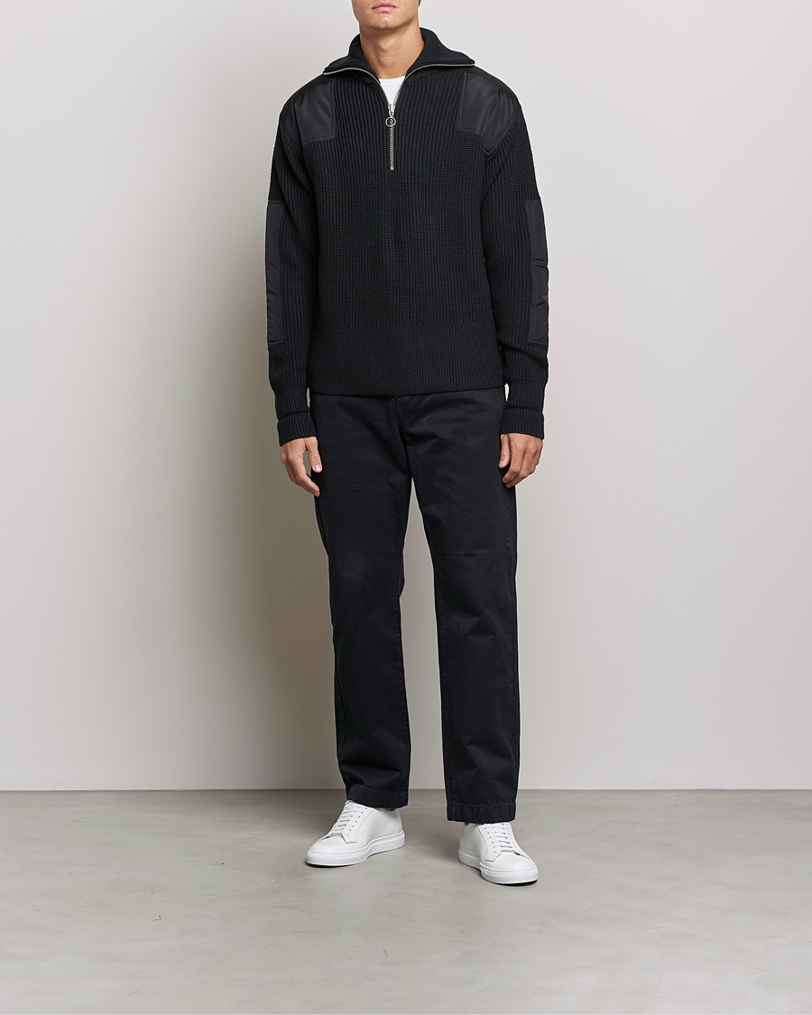 Uomini | Maglieria | J.Lindeberg | Ethan Chunky Half Zip Black