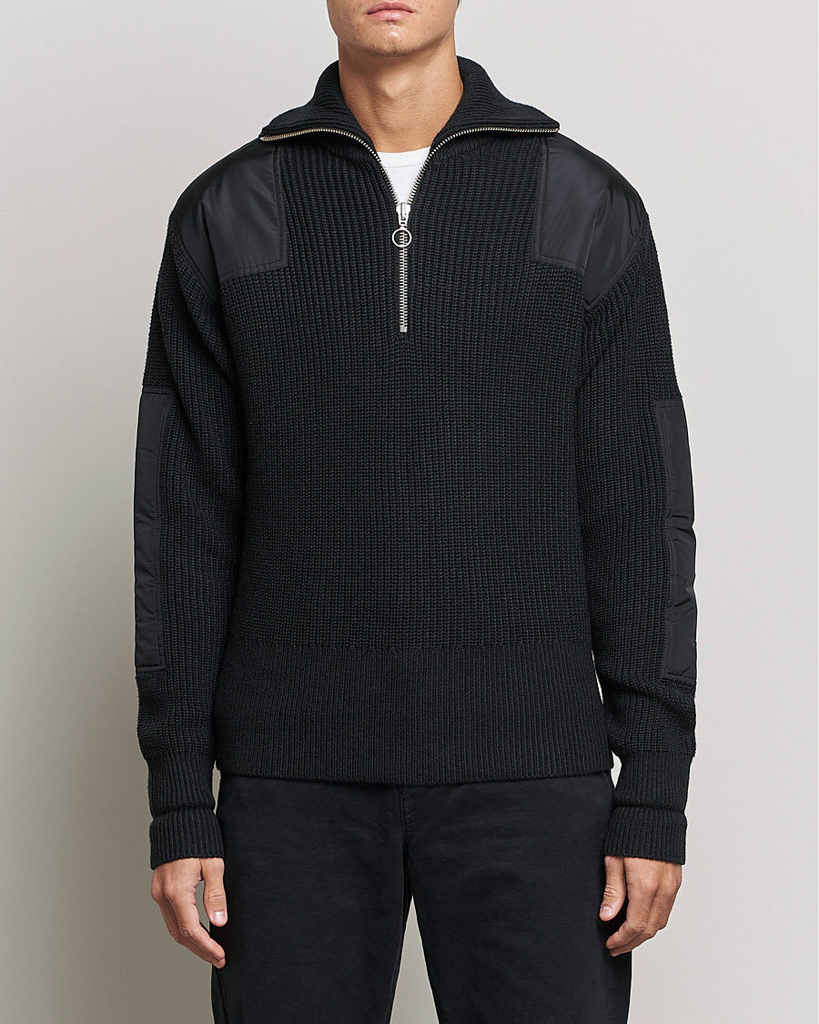 Uomini | Maglieria | J.Lindeberg | Ethan Chunky Half Zip Black