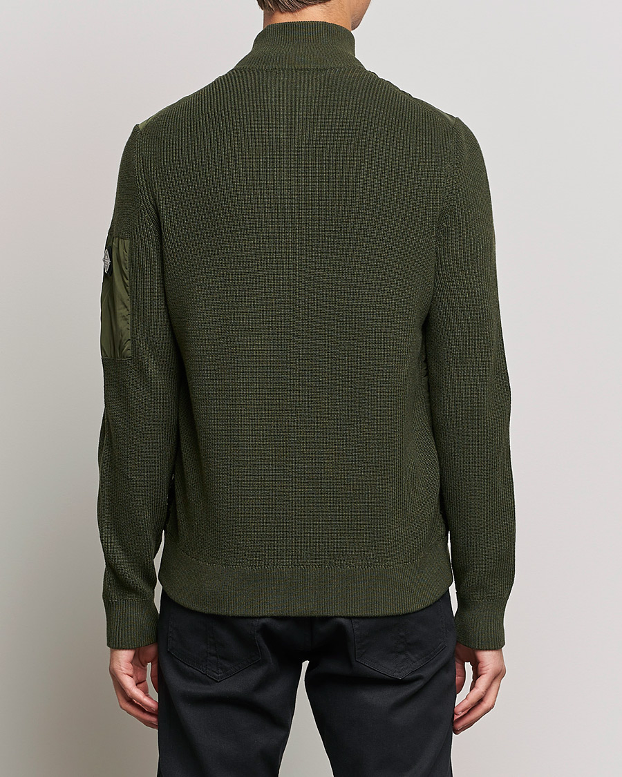 Uomini | Maglieria | J.Lindeberg | Beck Knitted Hybrid Jacket Forest Green