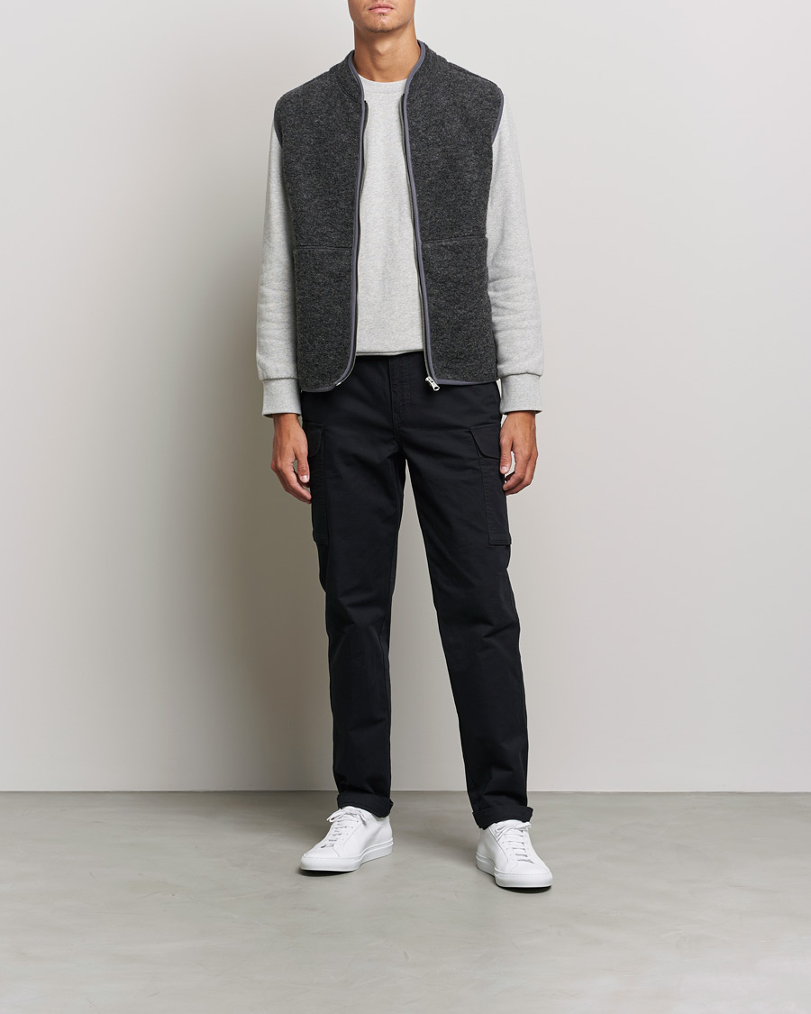 Uomini | Maglieria | J.Lindeberg | Duncan Wool Fleece Vest Grey Melange