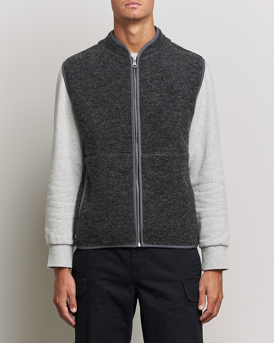 Uomini | Maglieria | J.Lindeberg | Duncan Wool Fleece Vest Grey Melange
