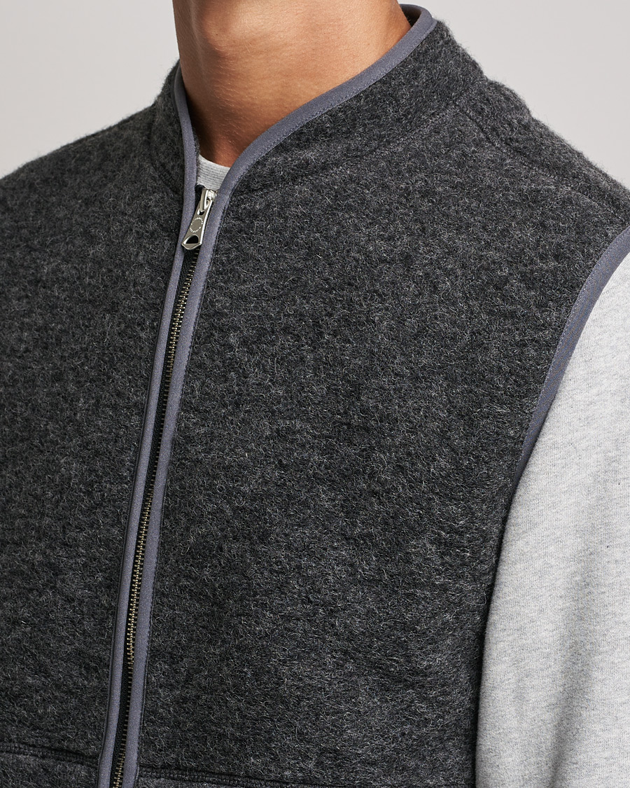 Uomini | Maglieria | J.Lindeberg | Duncan Wool Fleece Vest Grey Melange