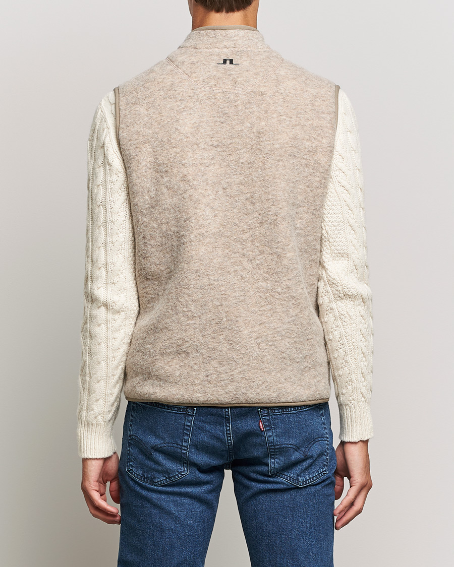 Uomini | Maglieria | J.Lindeberg | Duncan Wool Fleece Vest Tiger Brown