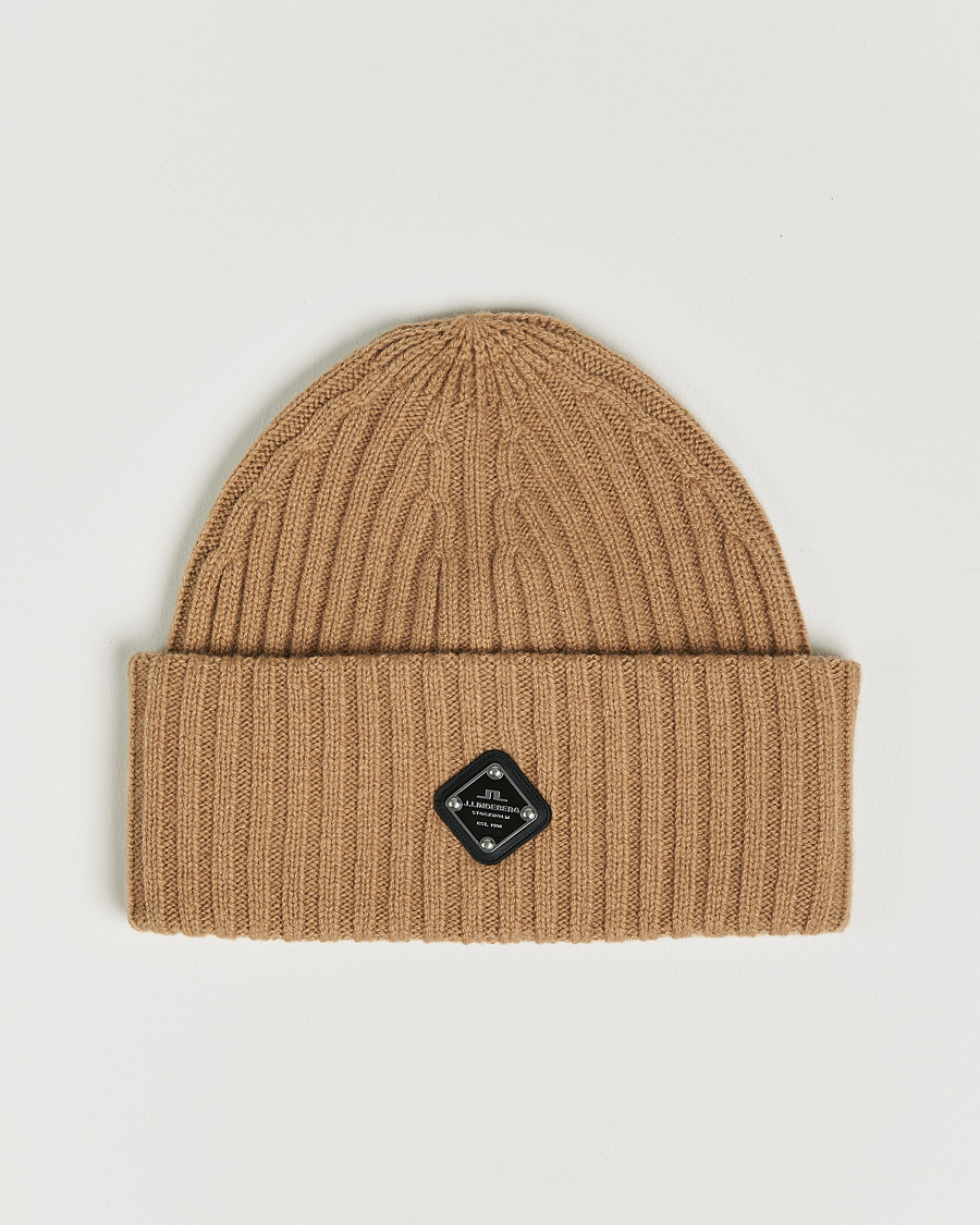 Uomini | J.Lindeberg Jive Wool Beanie Tiger Brown | J.Lindeberg | Jive Wool Beanie Tiger Brown