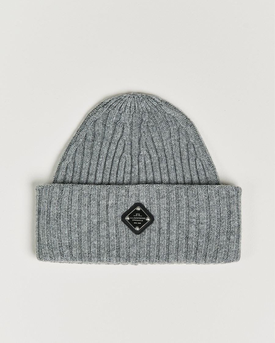 Uomini | J.Lindeberg Jive Wool Beanie Grey Melange | J.Lindeberg | Jive Wool Beanie Grey Melange