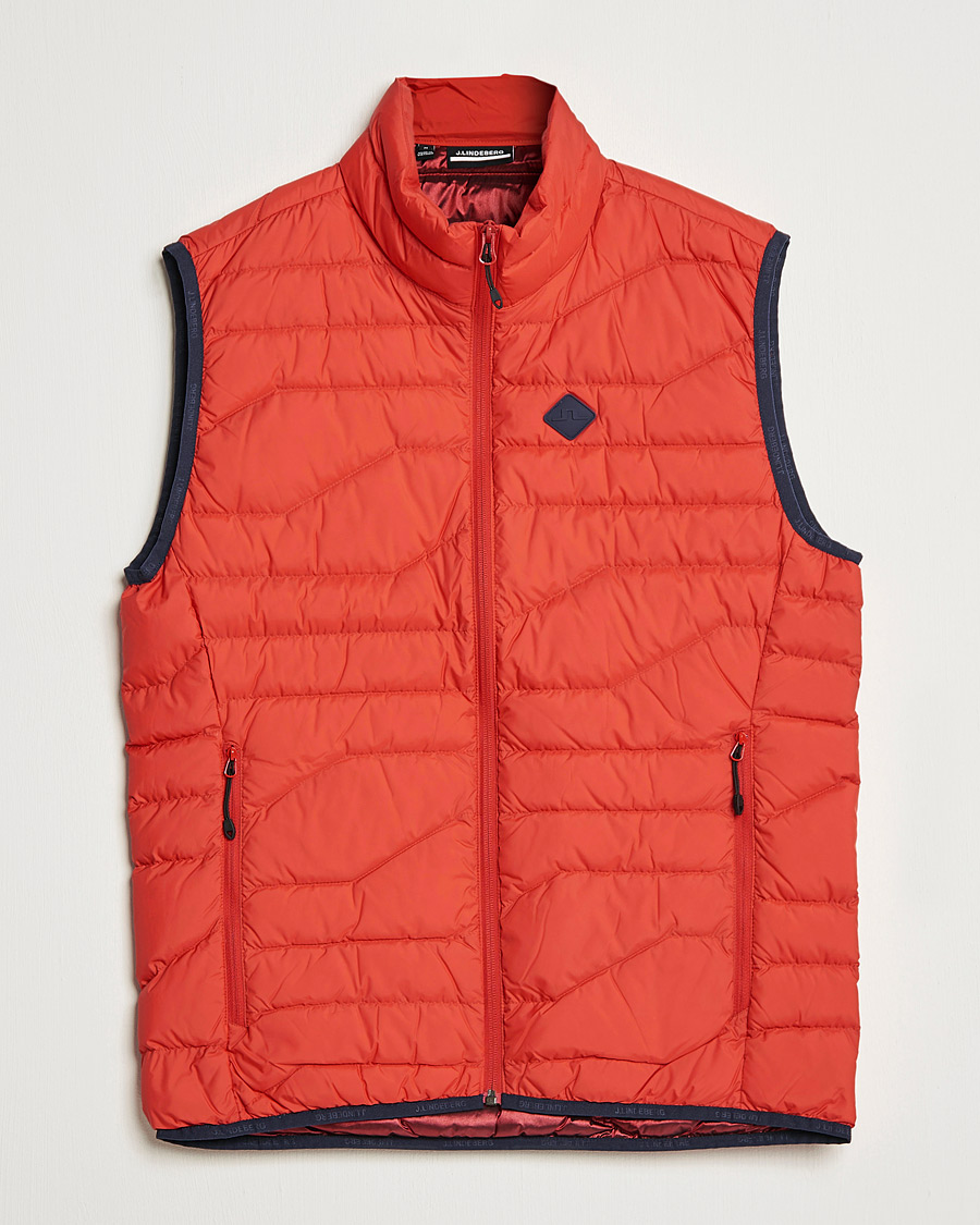 Uomini | Giacche | J.Lindeberg | Cliff Light Down Vest Barbados Cherry