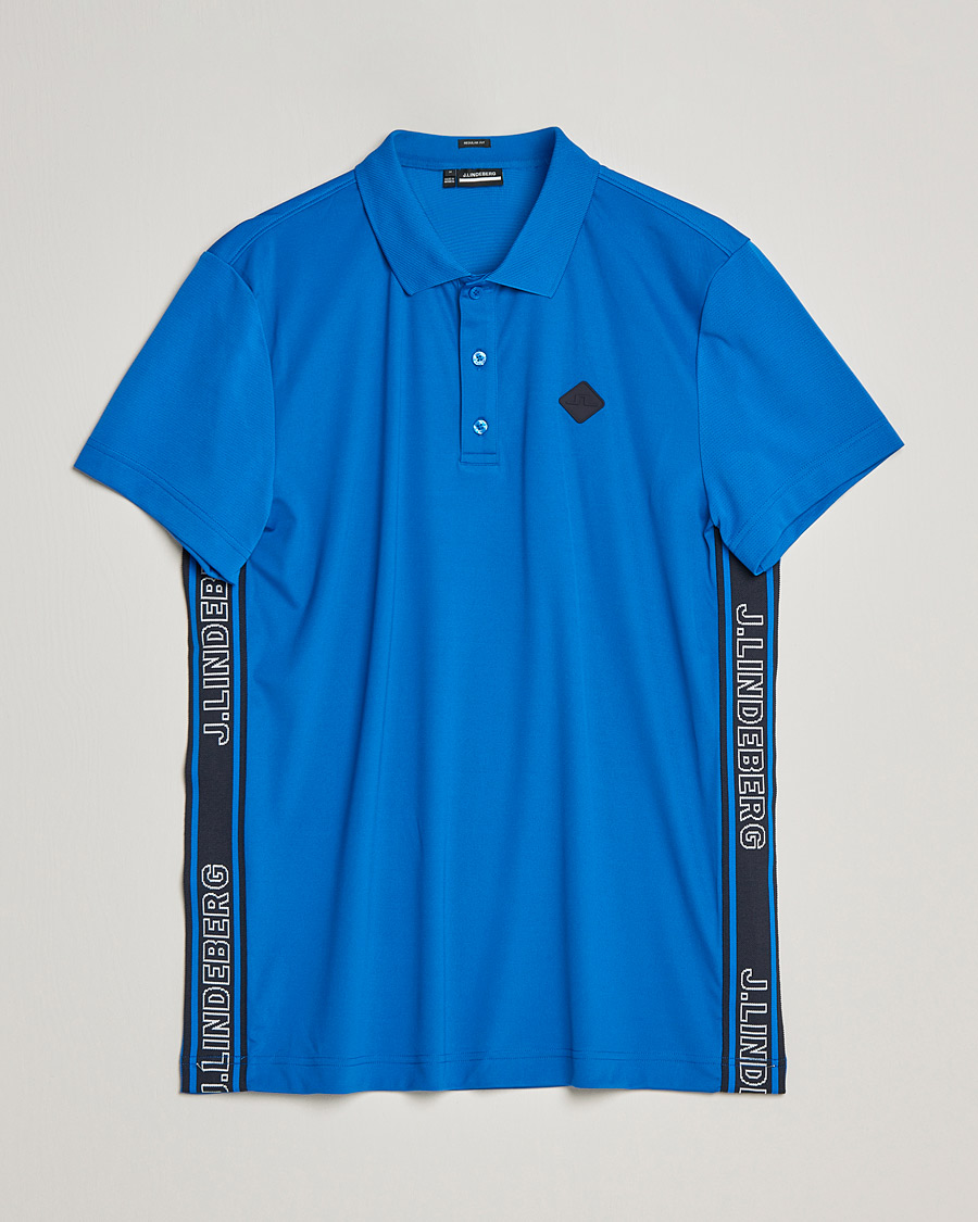 Uomini | Polo | J.Lindeberg | Diamond Regular Fit Polo Nautical Blue