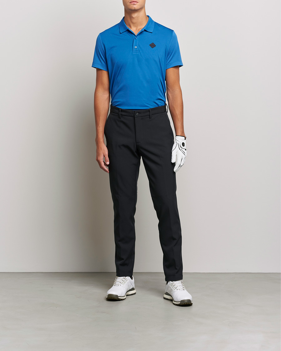 Uomini | Polo | J.Lindeberg | Diamond Regular Fit Polo Nautical Blue