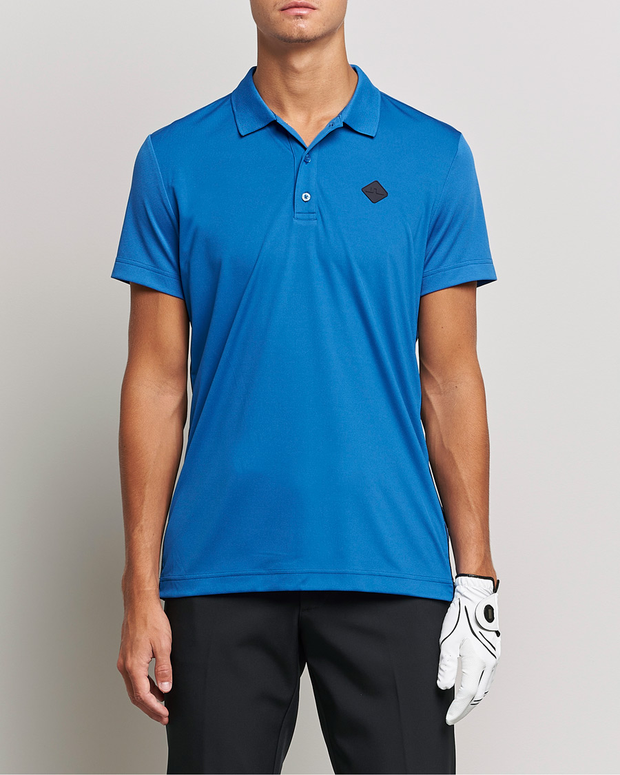 Uomini | Polo | J.Lindeberg | Diamond Regular Fit Polo Nautical Blue