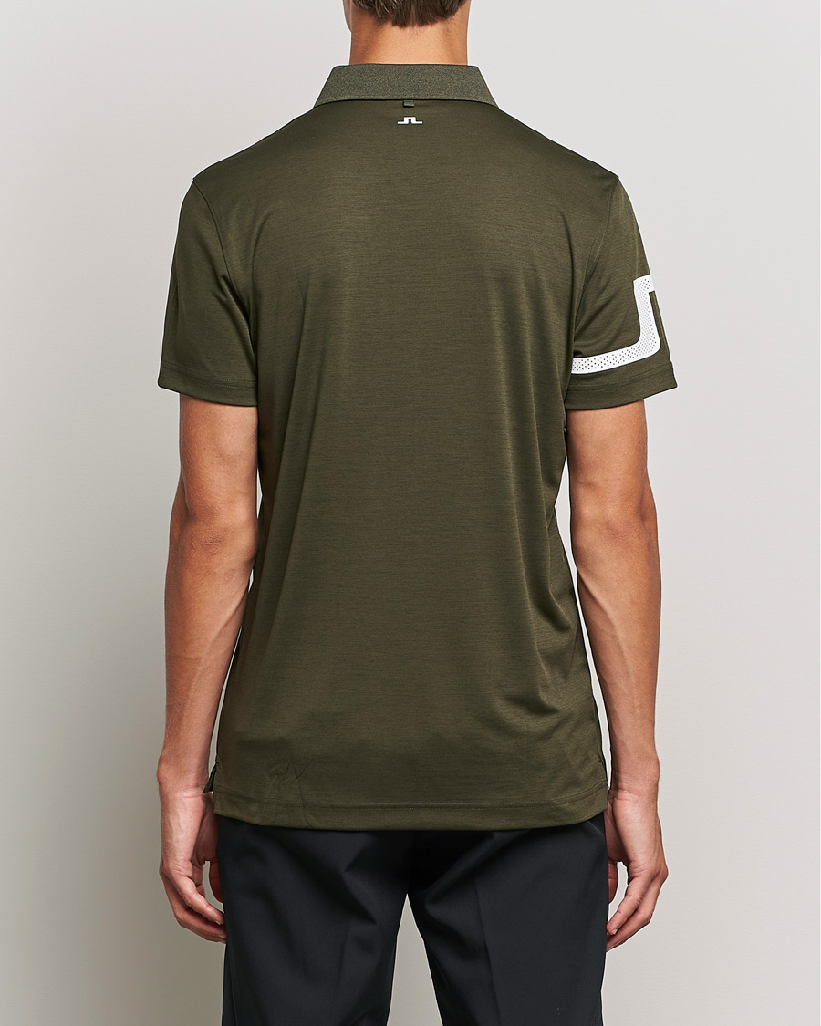 Uomini | Polo | J.Lindeberg | Heath Regular Fit Polo Forest Melange