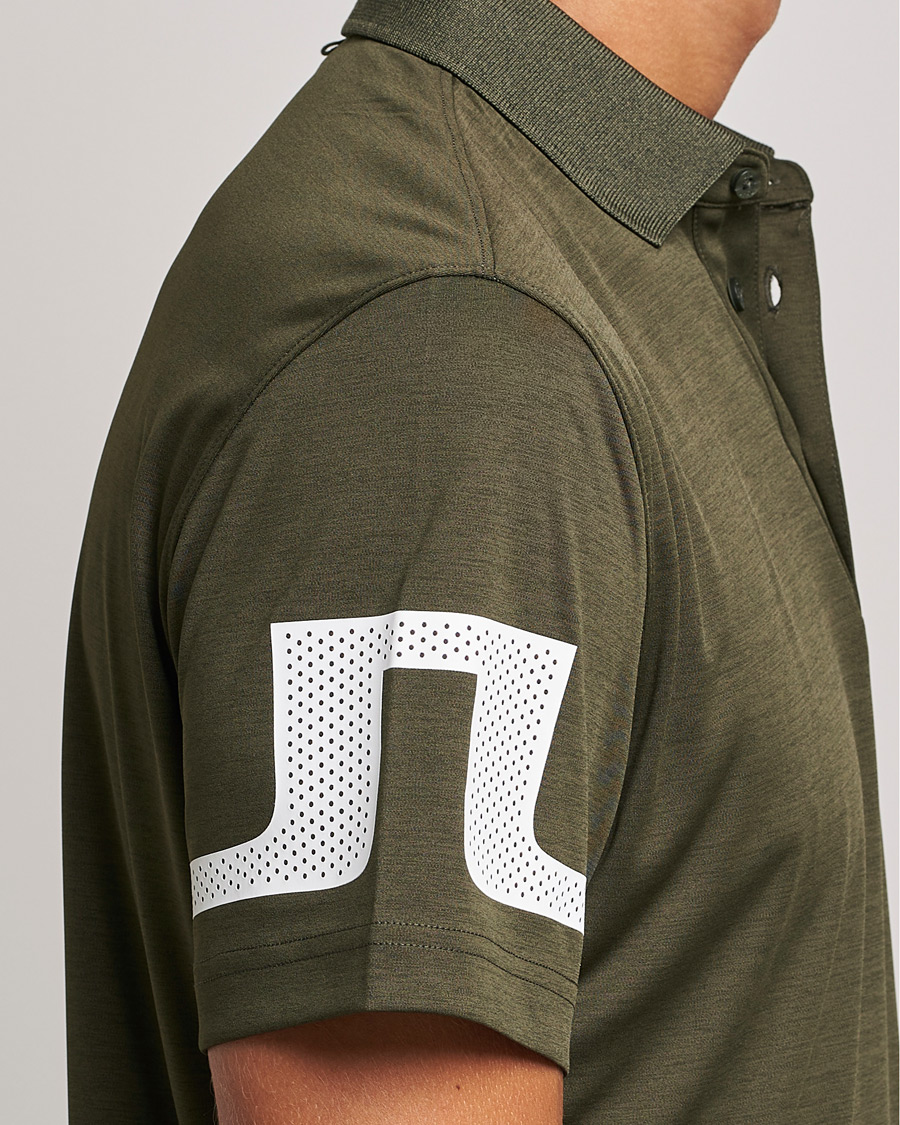 Uomini | Polo | J.Lindeberg | Heath Regular Fit Polo Forest Melange