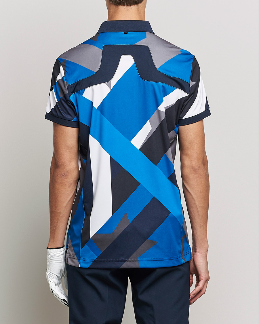 Uomini | Polo | J.Lindeberg | KV Regular Fit Printed Polo Blue Flag