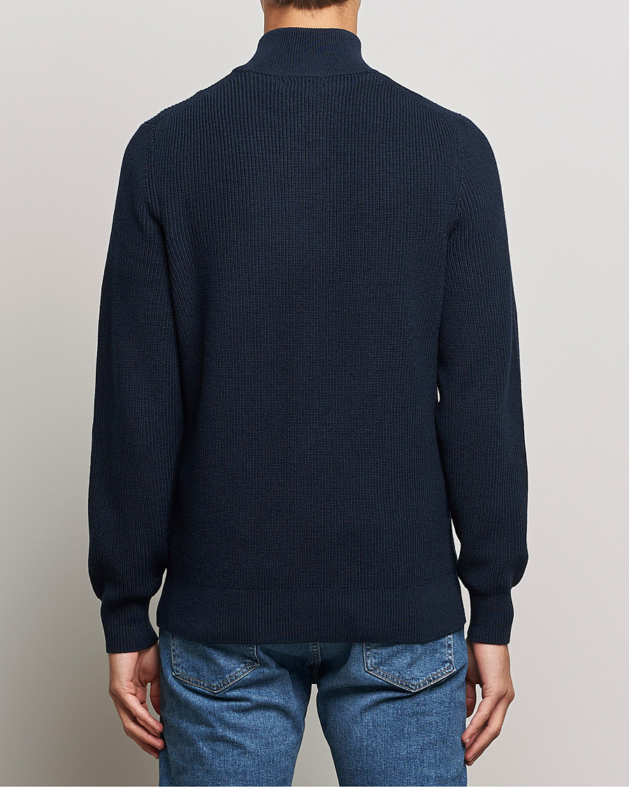 Uomini | Maglieria | J.Lindeberg | Diamond Knitted Zip Sweater Navy
