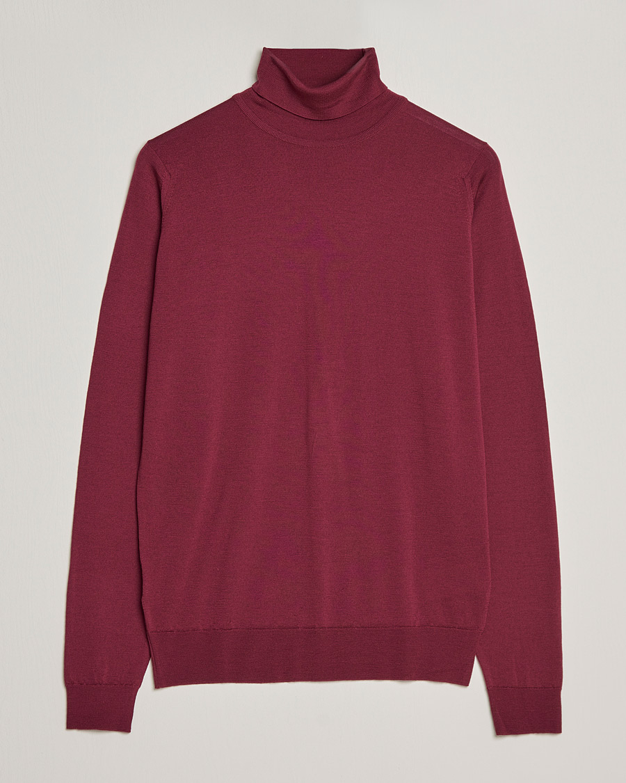 Uomini | Maglieria | John Smedley | Cherwell Extra Fine Merino Rollneck Bordeaux