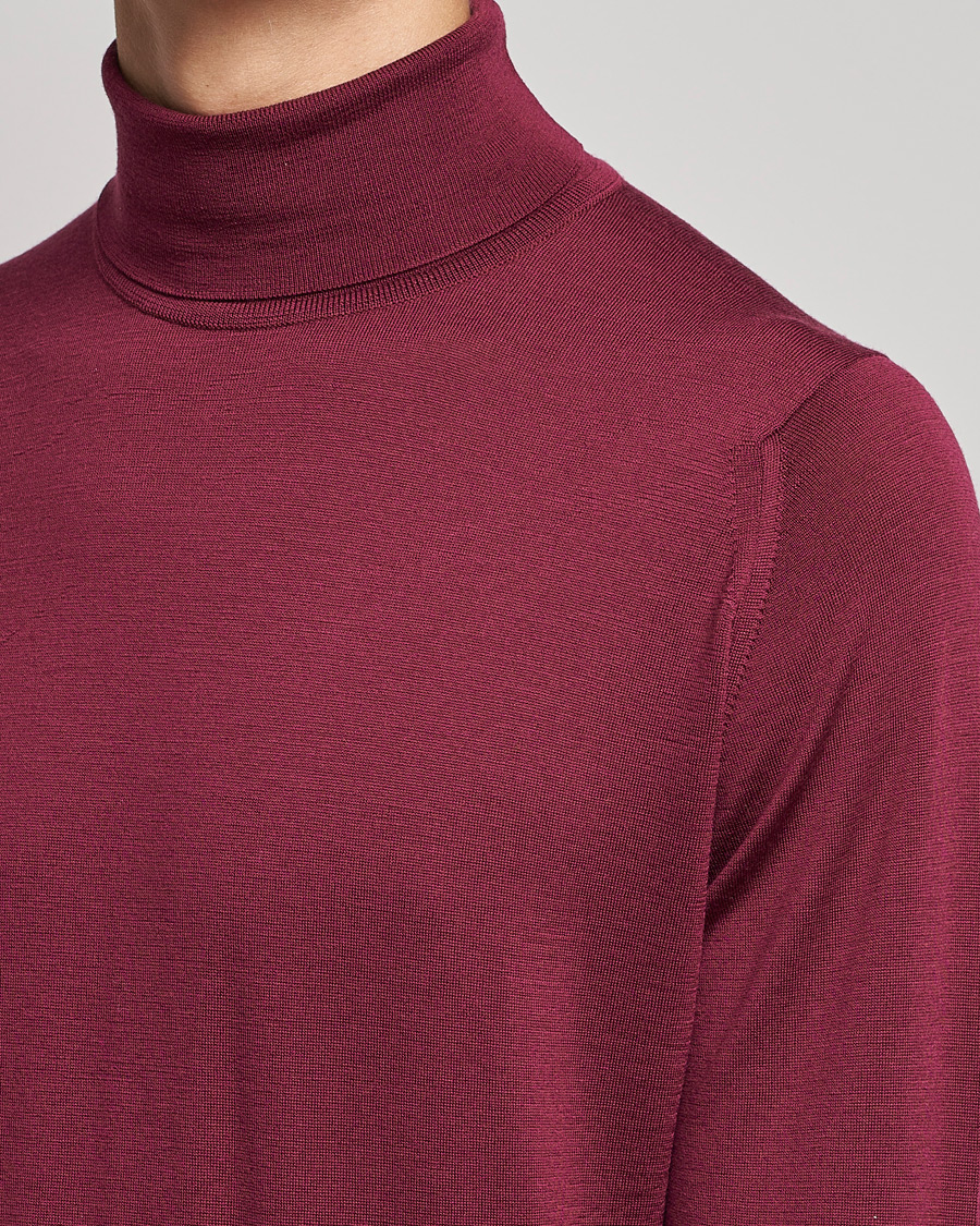 Uomini | Maglieria | John Smedley | Cherwell Extra Fine Merino Rollneck Bordeaux